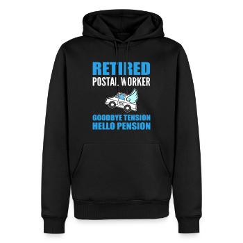 Lustiger pensionierter Postarbeiter Briefträger - Männer Premium Bio Hoodie - Schwarz - Vorne - Nico (187cm)