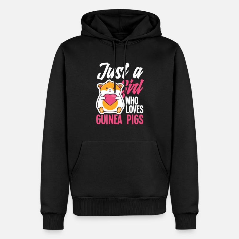 Cochon d’Inde Fille - Sweat à capuche Premium bio Homme - noir
