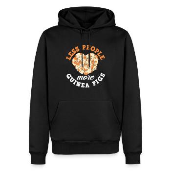 Meerschweinchen Herz Haustier - Männer Premium Bio Hoodie - Schwarz - Vorne - Nico (187cm)