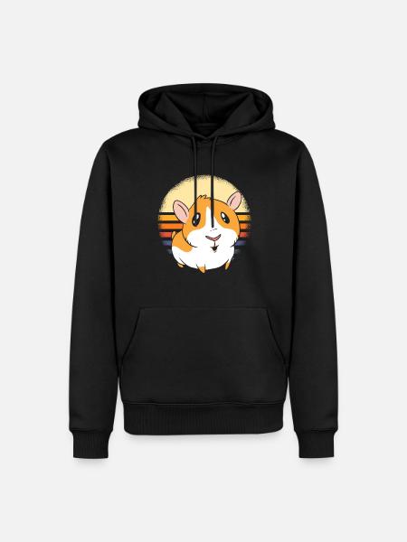 Cochon d’Inde rétro - Sweat à capuche Premium bio Homme - noir