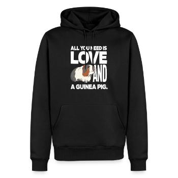 Liebe Meerschweinchen - Männer Premium Bio Hoodie - Schwarz - Vorne - Nico (187cm)