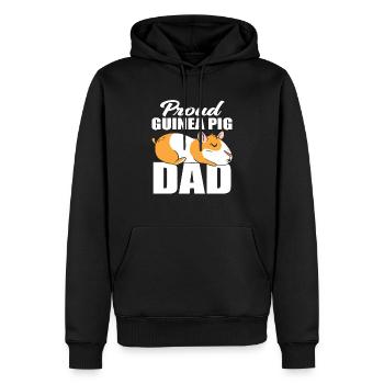 Stolzer Meerschweinchen Papa - Männer Premium Bio Hoodie - Schwarz - Vorne - Nico (187cm)