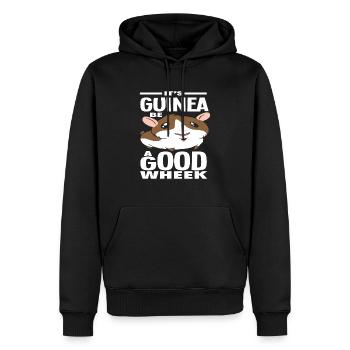 Meerschweinchen Wortspiel - Männer Premium Bio Hoodie - Schwarz - Vorne - Nico (187cm)