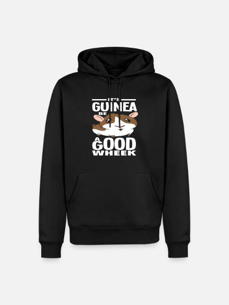Cochon d’Inde Jeu de mots - Sweat à capuche Premium bio Homme - noir