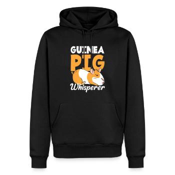 Meerschweinchen Flüsterer - Männer Premium Bio Hoodie - Schwarz - Vorne - Nico (187cm)