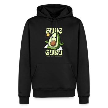 Paix, amour et avocat – Respectueux de l’environnement - Sweat à capuche Premium bio Homme - noir - Devant - Nico (187cm)