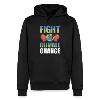 Fight Climate Change Umweltschützer - Männer Premium Bio Hoodie - Schwarz - Vorne - Nico (187cm)