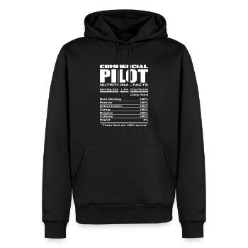 Commercial Pilot Pilot Profession - Men’s Premium Organic Hoodie - black - Front - Nico (187cm)
