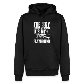 Pilot Beruf Hobbypilot Fliegen Spruch Geschenk - Männer Premium Bio Hoodie - Schwarz - Vorne - Nico (187cm)