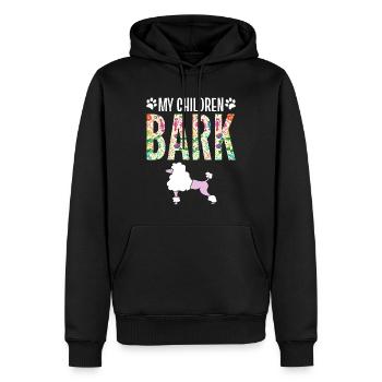 My Children Bark Hunde Haustieradoption - Männer Premium Bio Hoodie - Schwarz - Vorne - Nico (187cm)