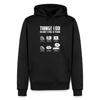 Parc d’attractions de fans de montagnes russes - Sweat à capuche Premium bio Homme - noir - Devant - Nico (187cm)
