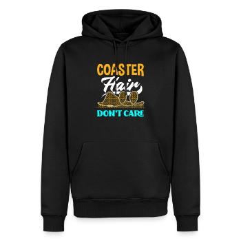 Roller Coaster Cheveux Drôle Roller Coaster - Sweat à capuche Premium bio Homme - noir - Devant - Nico (187cm)