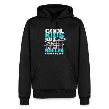 Montagnes russes Enfants Enfant Adolescents - Sweat à capuche Premium bio Homme - noir - Devant - Nico (187cm)