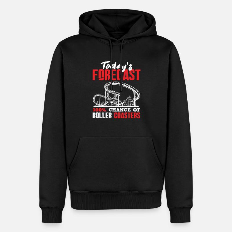 Achterbahn Vorhersage - Männer Premium Bio Hoodie - Schwarz