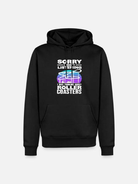 Achterbahn Spruch Geschenkidee - Männer Premium Bio Hoodie - Schwarz