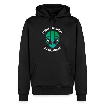 Glaube Nicht An Menschen Alien Aliens - Männer Premium Bio Hoodie - Schwarz - Vorne - Nico (187cm)