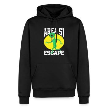 Alien Fliegende Untertasse Außerirdisch Geschenk - Männer Premium Bio Hoodie - Schwarz - Vorne - Nico (187cm)