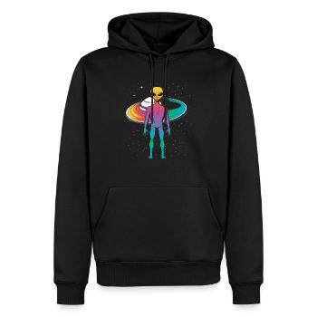 Alien Weltraum Geschenk - Männer Premium Bio Hoodie - Schwarz - Vorne - Nico (187cm)