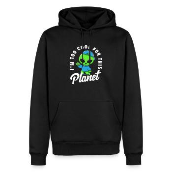 Lustiges Alien Kinder - Männer Premium Bio Hoodie - Schwarz - Vorne - Nico (187cm)