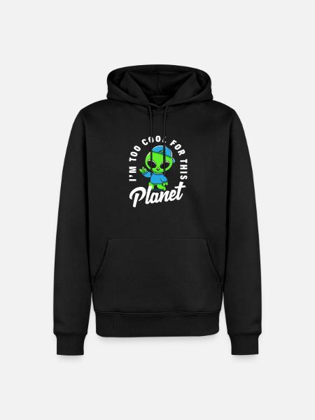 Funny Alien Kids - Men’s Premium Organic Hoodie - black