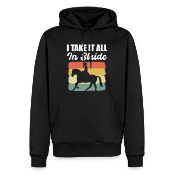 Pferderennen Reiter - Männer Premium Bio Hoodie - Schwarz - Vorne - Nico (187cm)