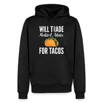 Will Trade Medical Advice For Tacos Arzt - Männer Premium Bio Hoodie - Schwarz - Vorne - Nico (187cm)