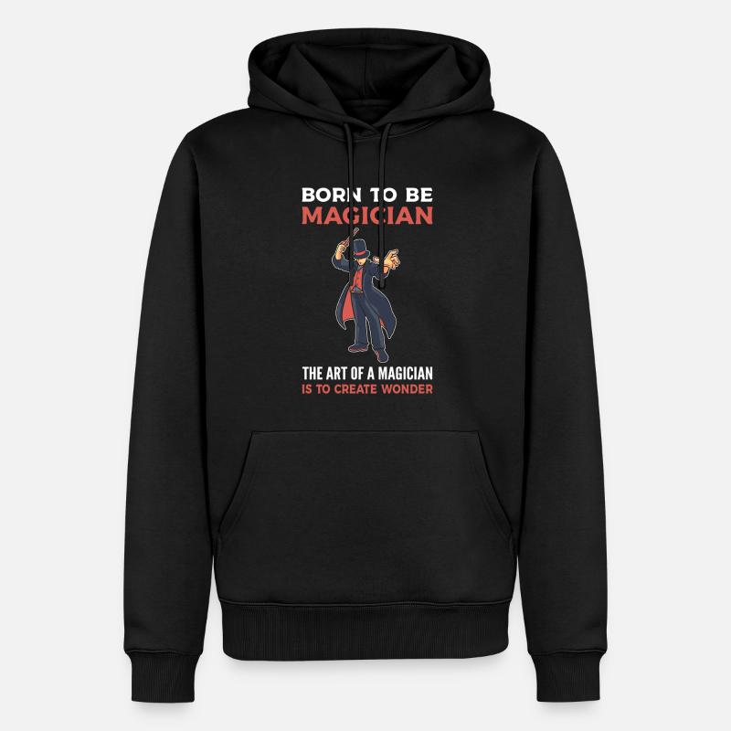 Magierleben Zauberer - Männer Premium Bio Hoodie - Schwarz