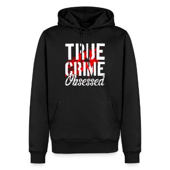 True Crime Obsessed Wahre Kriminalität - Männer Premium Bio Hoodie - Schwarz - Vorne - Nico (187cm)