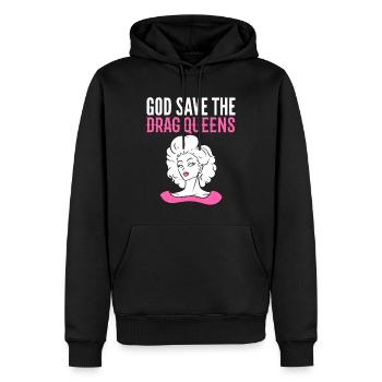 God Save The Drag Queens Weiblicher Imitator - Männer Premium Bio Hoodie - Schwarz - Vorne - Nico (187cm)