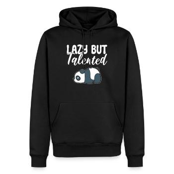 Lazy But Talented Zoowärter - Männer Premium Bio Hoodie - Schwarz - Vorne - Nico (187cm)