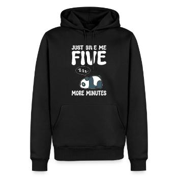 Lustiger Panda Schlafmütze - Männer Premium Bio Hoodie - Schwarz - Vorne - Nico (187cm)
