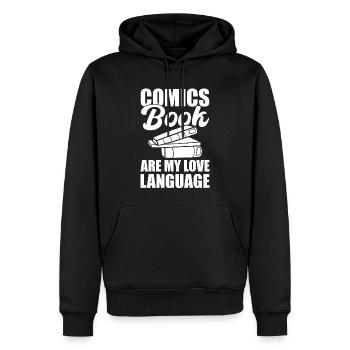 Comic -Buchliebhaber Comic -Künstler - Männer Premium Bio Hoodie - Schwarz - Vorne - Nico (187cm)