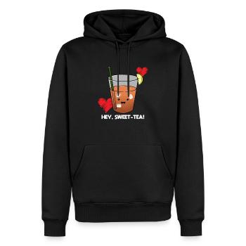 Hey Sweet-tea! Tee Barista - Männer Premium Bio Hoodie - Schwarz - Vorne - Nico (187cm)