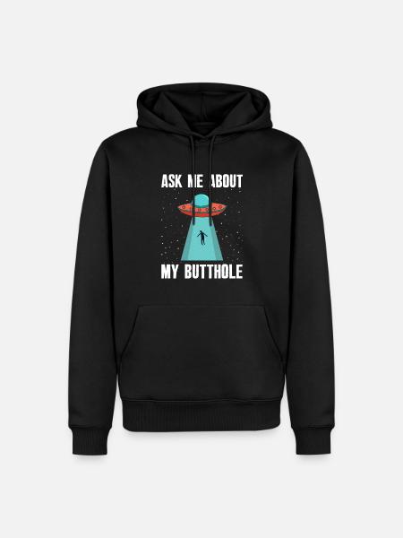 Funny Alien Abduction Alien Faith - Men’s Premium Organic Hoodie - black