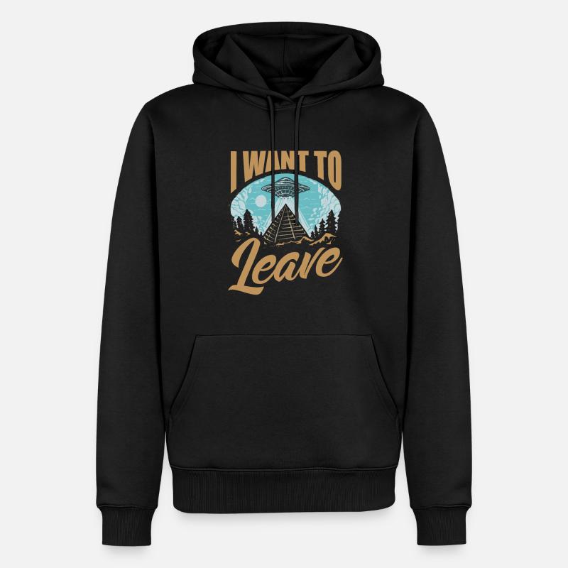 Pyramides d’extraterrestres abandonnés extraterrestres - Sweat à capuche Premium bio Homme - noir