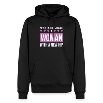 Hip Replacement Surgery Arthroplasty - Men’s Premium Organic Hoodie - black - Front - Nico (187cm)