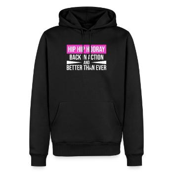 Hip Replacement Surgery Arthroplasty - Men’s Premium Organic Hoodie - black - Front - Nico (187cm)