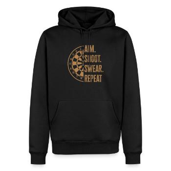 Dart Zielen Werfen Fluchen - Männer Premium Bio Hoodie - Schwarz - Vorne - Nico (187cm)