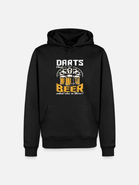 Dart Beer Hobby Gift - Men’s Premium Organic Hoodie - black