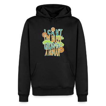 Je n’arrive pas à tomber enceinte Grossesse - Sweat à capuche Premium bio Homme - noir - Devant - Nico (187cm)