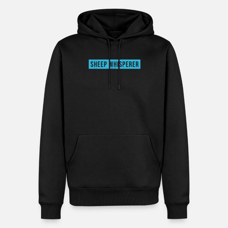 Schafsflüsterer Schaf - Männer Premium Bio Hoodie - Schwarz