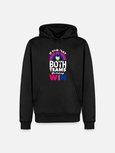 Bisexuell Stolz Regenbogen - Männer Premium Bio Hoodie - Schwarz