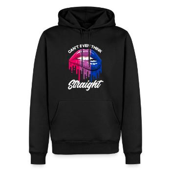 Stolze Bisexuell Lippen Bisexualität - Männer Premium Bio Hoodie - Schwarz - Vorne - Nico (187cm)