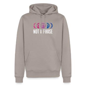 Bisexuell Phase - Männer Premium Bio Hoodie - Taupe - Vorne - Nico (187cm)