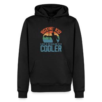 Boxen Kind Junge Mädchen - Männer Premium Bio Hoodie - Schwarz - Vorne - Nico (187cm)