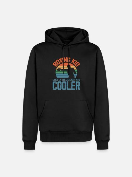 Boxen Kind Junge Mädchen - Männer Premium Bio Hoodie - Schwarz
