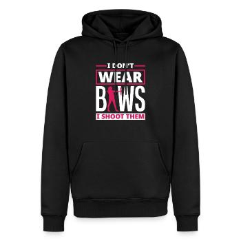 Bogen Bogenschießen Frauen Mädchen - Männer Premium Bio Hoodie - Schwarz - Vorne - Nico (187cm)