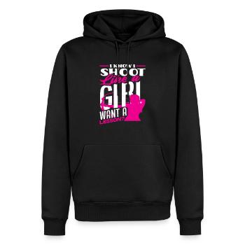 Tir à l'arc Archer fier - Sweat à capuche Premium bio Homme - noir - Devant - Nico (187cm)