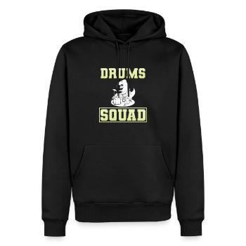 Drums Squad Bandmitglied - Männer Premium Bio Hoodie - Schwarz - Vorne - Nico (187cm)