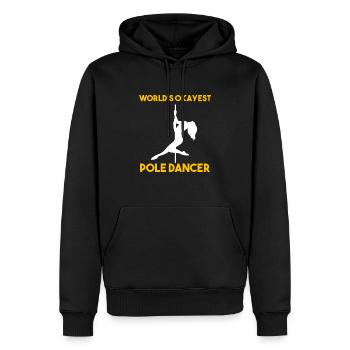 World's Okayest Pole Dancer Tanzlehrer - Männer Premium Bio Hoodie - Schwarz - Vorne - Nico (187cm)